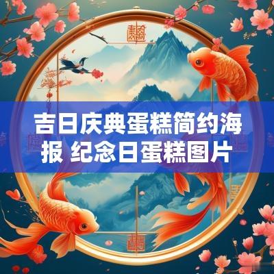 吉日庆典蛋糕简约海报 纪念日蛋糕图片简约