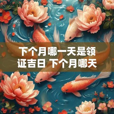 下个月哪一天是领证吉日 下个月哪天宜搬家