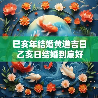 已亥年结婚黄道吉日 乙亥日结婚到底好不好