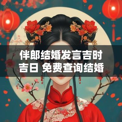 伴郎结婚发言吉时吉日 免费查询结婚吉日吉时