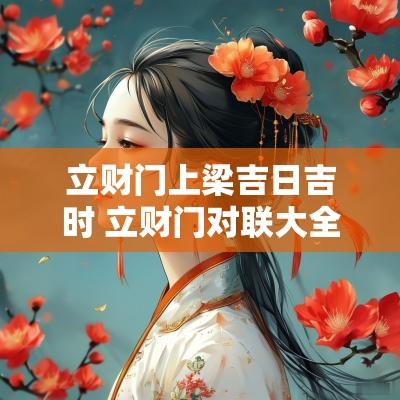 立财门上梁吉日吉时 立财门对联大全图片