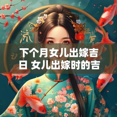 下个月女儿出嫁吉日 女儿出嫁时的吉利话