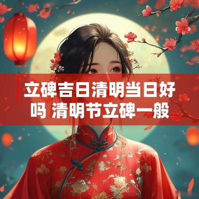 立碑吉日清明当日好吗 清明节立碑一般要选日子吗