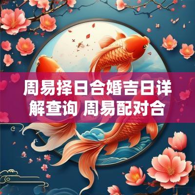 周易择日合婚吉日详解查询 周易配对合婚
