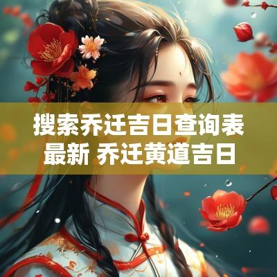 搜索乔迁吉日查询表最新 乔迁黄道吉日查询2025