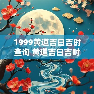 1999黄道吉日吉时查询 黄道吉日吉时查询老黄历