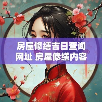 房屋修缮吉日查询网址 房屋修缮内容怎么写