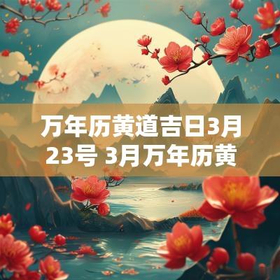 万年历黄道吉日3月23号 3月万年历黄道吉日