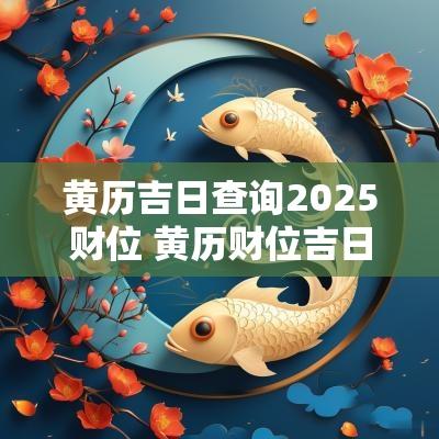 黄历吉日查询2025财位 黄历财位吉日查询2019