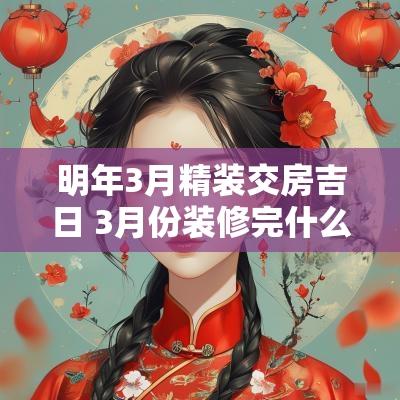 明年3月精装交房吉日 3月份装修完什么时候可以入住