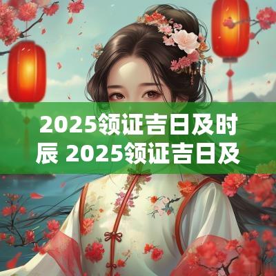 2025领证吉日及时辰 2025领证吉日及时辰查询