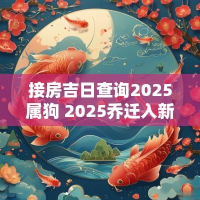 接房吉日查询2025属狗 2025乔迁入新房吉日查询