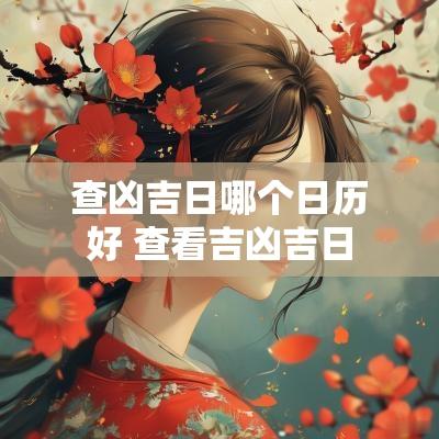 查凶吉日哪个日历好 查看吉凶吉日
