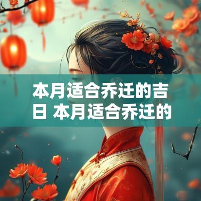 本月适合乔迁的吉日 本月适合乔迁的吉日有哪几天