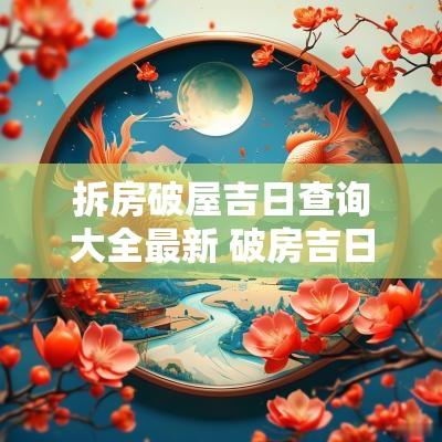 拆房破屋吉日查询大全最新 破房吉日