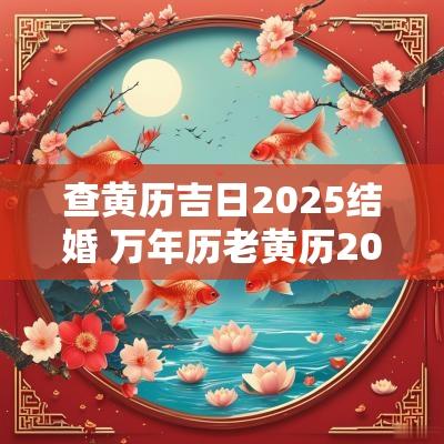 查黄历吉日2025结婚 万年历老黄历2025年结婚黄道吉日