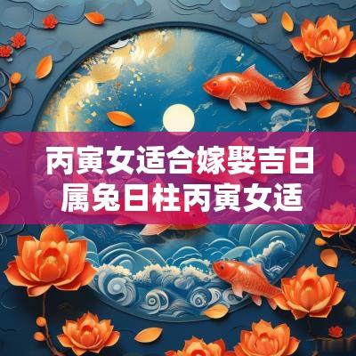 丙寅女适合嫁娶吉日 属兔日柱丙寅女适合婚配的生肖男