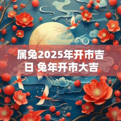 属兔2026年开市吉日 马年开市大吉