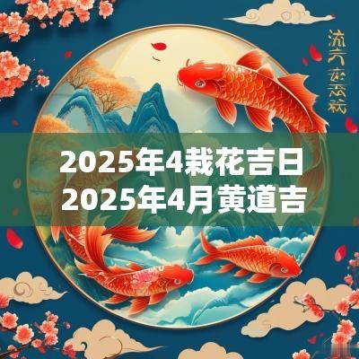 2025年4栽花吉日 2025年4月黄道吉日