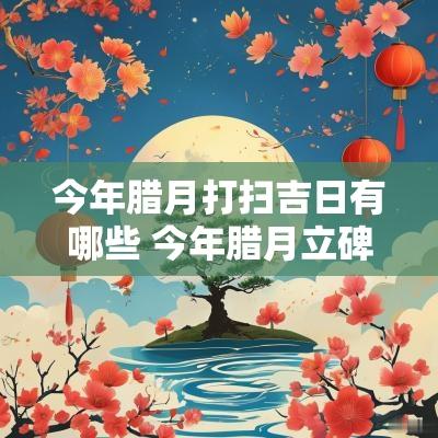 今年腊月打扫吉日有哪些 今年腊月立碑吉日