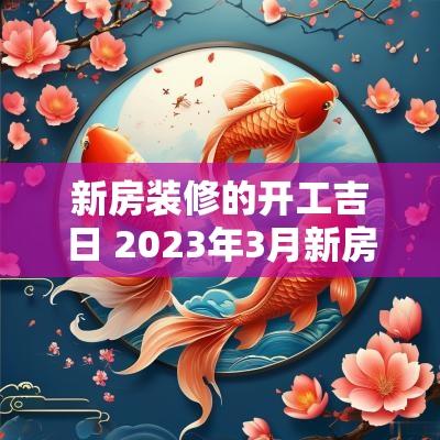 新房装修的开工吉日 2025年3月新房装修开工吉日查询