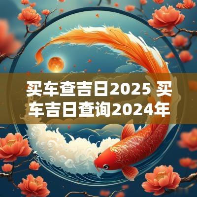 买车查吉日2025 买车吉日查询2025年1月份