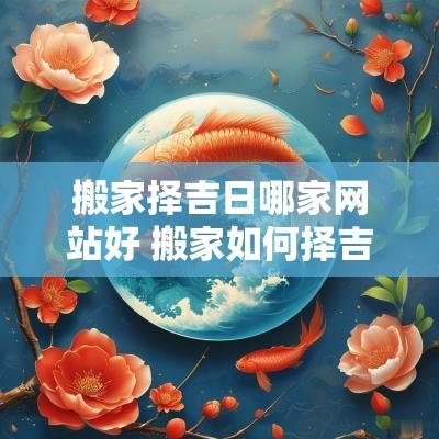 搬家择吉日哪家网站好 搬家如何择吉日和时辰
