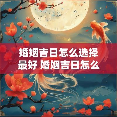 婚姻吉日怎么选择最好 婚姻吉日怎么选择最好的