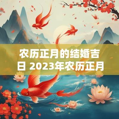 农历正月的结婚吉日 2025年农历正月结婚吉日一览表