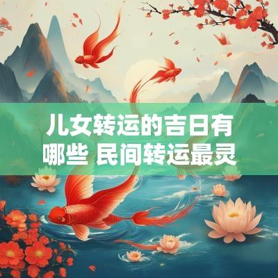 儿女转运的吉日有哪些 民间转运最灵的方法有哪些