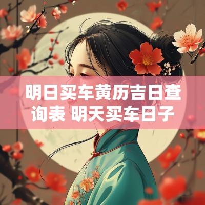 明日买车黄历吉日查询表 明天买车日子好不好老黄历查询
