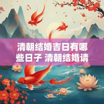 清朝结婚吉日有哪些日子 清朝结婚请柬