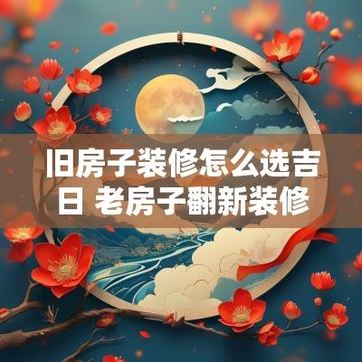 旧房子装修怎么选吉日 老房子翻新装修吉日2025