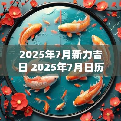 2025年7月新力吉日 2025年7月日历表