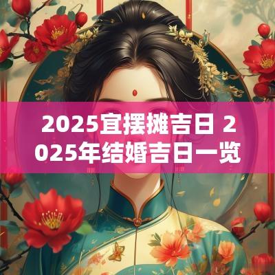 2025宜摆摊吉日 2025年结婚吉日一览表