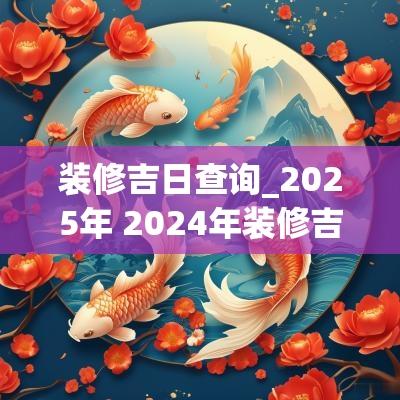 装修吉日查询_2025年 2025年装修吉日查询大全