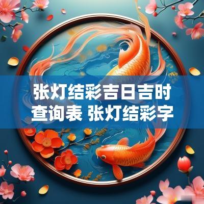 张灯结彩吉日吉时查询表 张灯结彩字图片