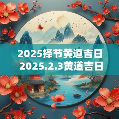 2025择节黄道吉日 2025.2.3黄道吉日