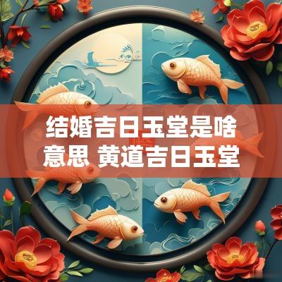 结婚吉日玉堂是啥意思 黄道吉日玉堂是什么意思