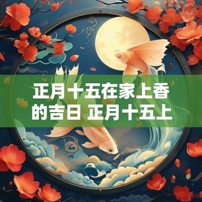 正月十五在家上香的吉日 正月十五上香吗