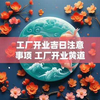 工厂开业吉日注意事项 工厂开业黄道吉日