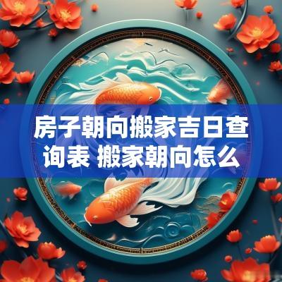 房子朝向搬家吉日查询表 搬家朝向怎么看吉日
