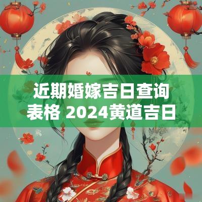 近期婚嫁吉日查询表格 2025黄道吉日查询婚嫁