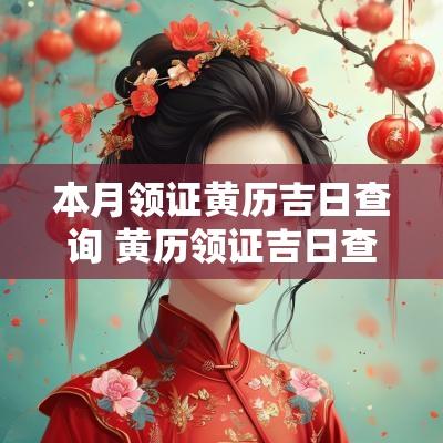 本月领证黄历吉日查询 黄历领证吉日查询2025