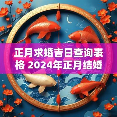 正月求婚吉日查询表格 2025年正月结婚吉日