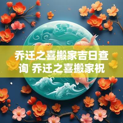 乔迁之喜搬家吉日查询 乔迁之喜搬家祝福语