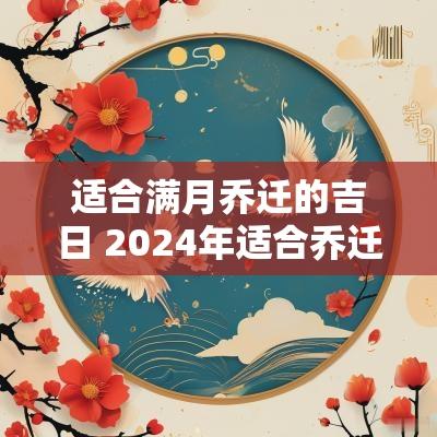 适合满月乔迁的吉日 2025年适合乔迁的日子 适合满月乔迁的吉日 2025年适合乔迁的日子