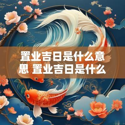 置业吉日是什么意思 置业吉日是什么意思呀 置业吉日是什么意思 置业吉日是什么意思呀