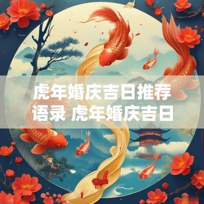 马年婚庆吉日推荐语录 马年婚庆吉日推荐语录大全
