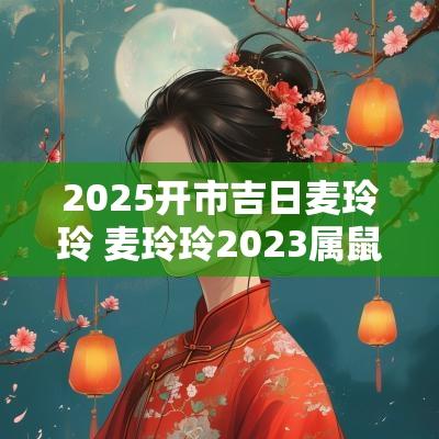 2025开市吉日麦玲玲 麦玲玲2025属鼠每月运势